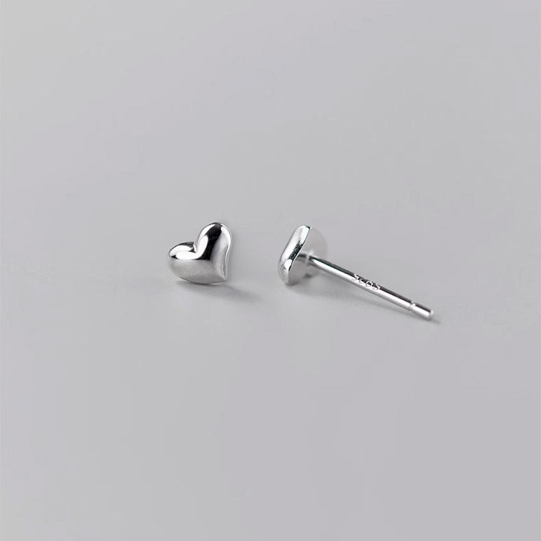 Boucles d'oreilles mini coeur en argent 925 (10 paires)