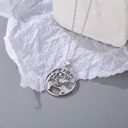 sterling silver elephant mother daughter necklace set of 5