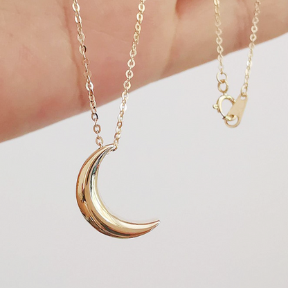 925 sterling silver gold small moon pendant necklace set of 5