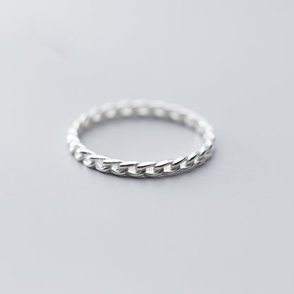 Bague à main exquise en argent sterling 925, chaîne simple, ensemble de 10