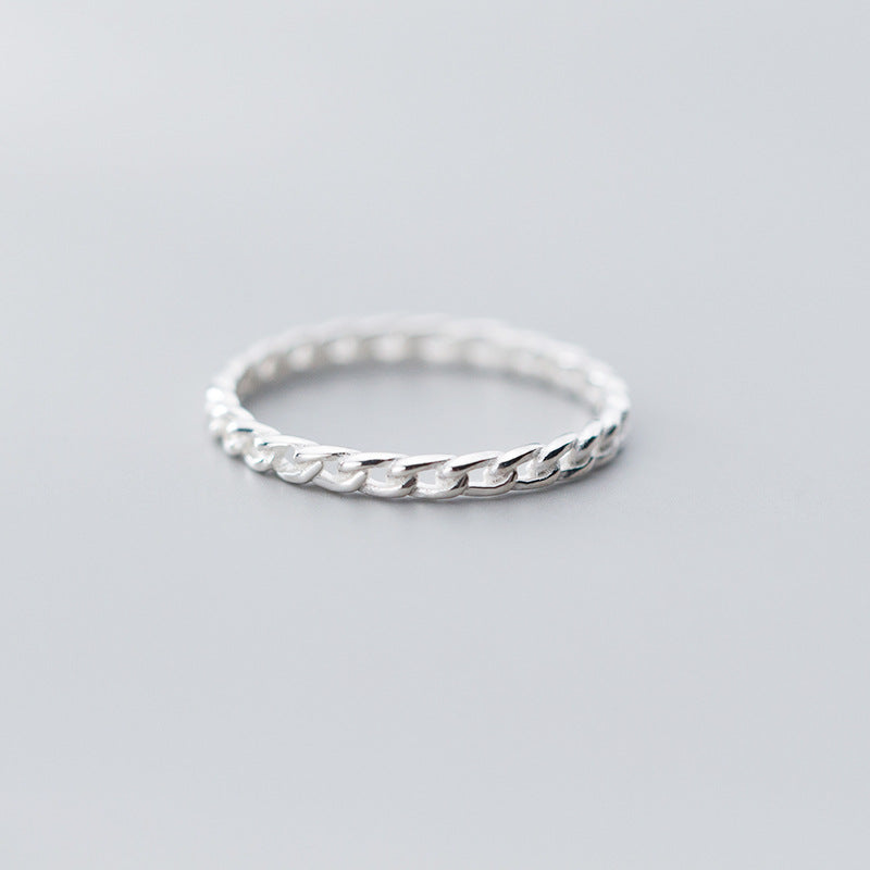 Bague à main exquise en argent sterling 925, chaîne simple, ensemble de 10