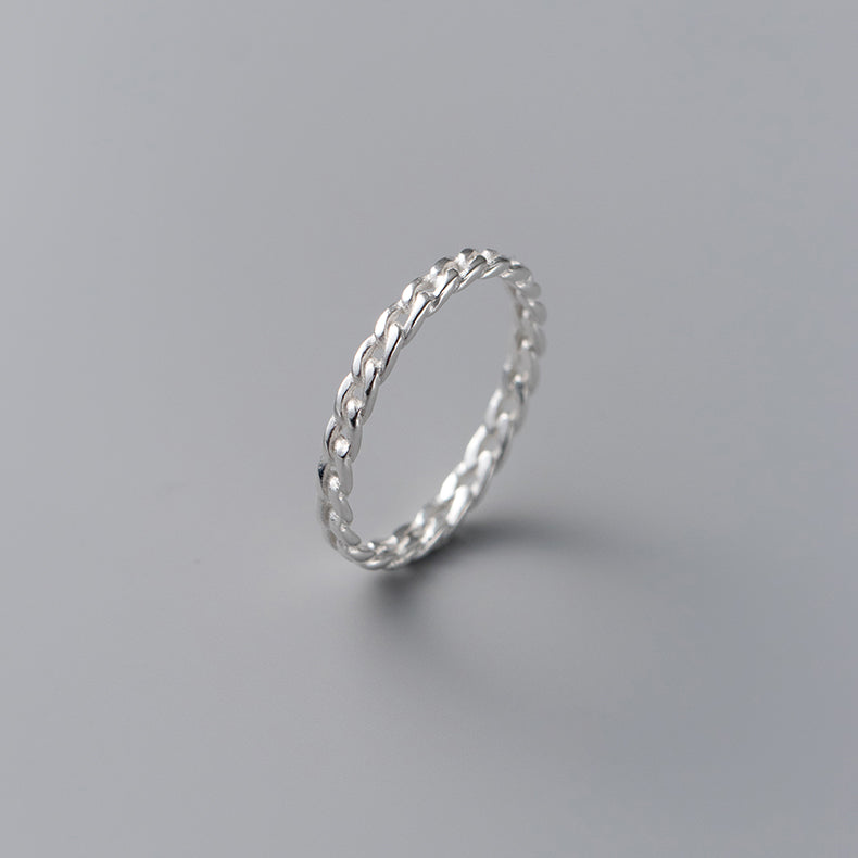 Bague à main exquise en argent sterling 925, chaîne simple, ensemble de 10