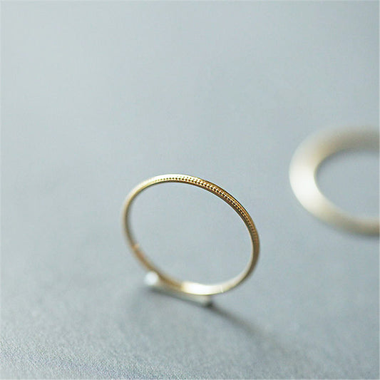 925 sterling silver minimalist stackable thin ring band Set of 5