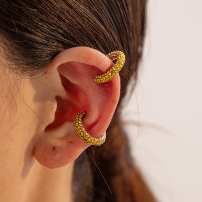 Boucles d'oreilles en forme de triangle à tissage épais en acier inoxydable (10 paires)