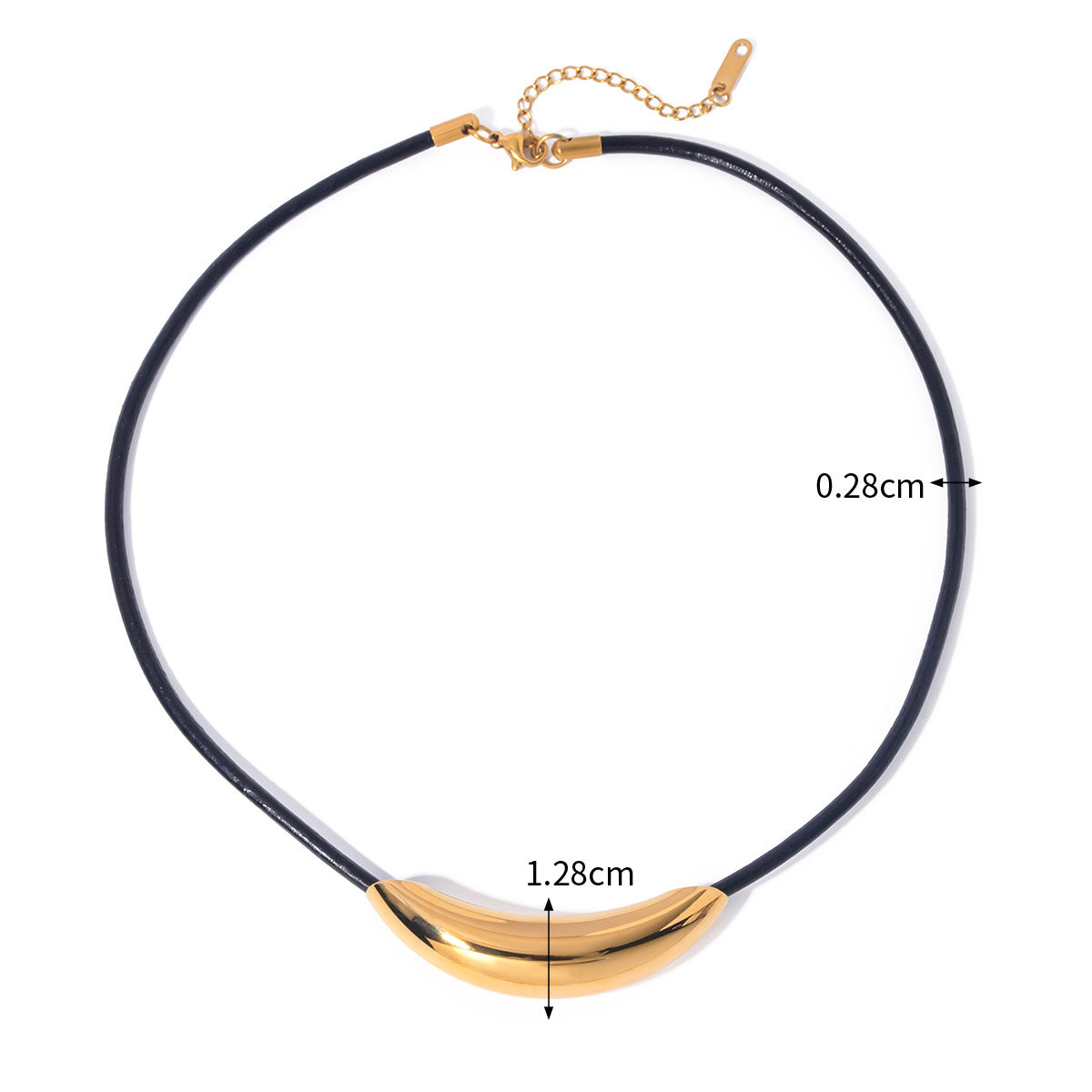 Breloque en métal simple en acier inoxydable avec collier lanière en cuir Ensemble de 10