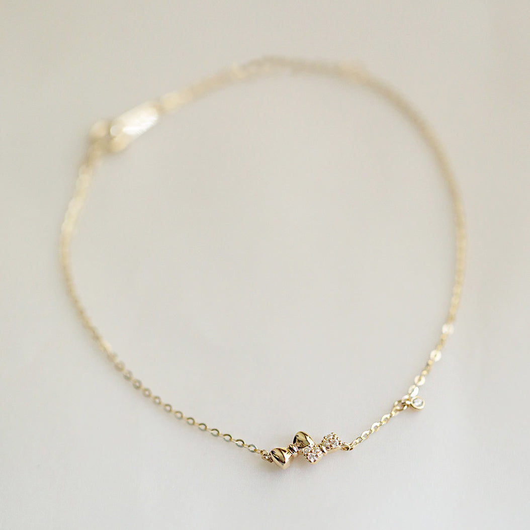 Pulsera con dije de corazón en forma de corazón con cuentas redondas de oro de 18 quilates y plata 925, juego de 10