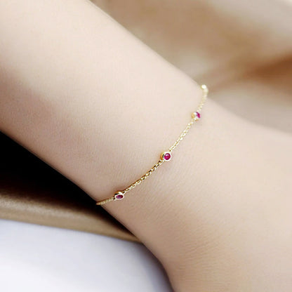 Pulsera con dije de corazón en forma de corazón con cuentas redondas de oro de 18 quilates y plata 925, juego de 10