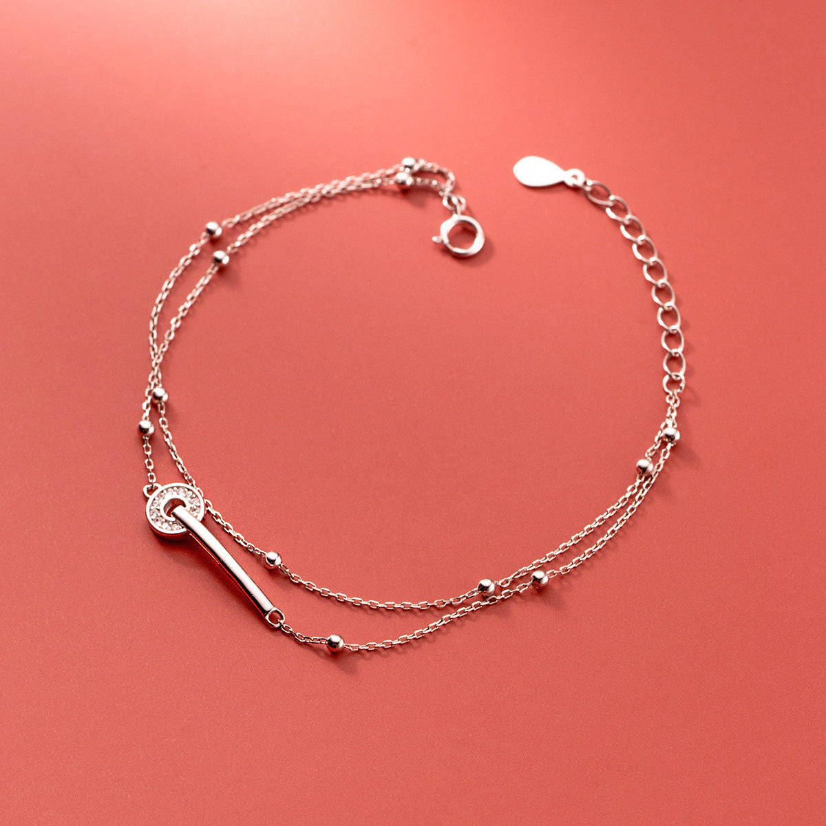 Pulsera de cadena de tenis con circonita cúbica de 2 mm de plata de ley 925, juego de 10