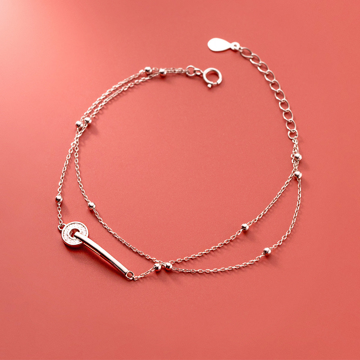 Pulsera de cadena de tenis con circonita cúbica de 2 mm de plata de ley 925, juego de 10