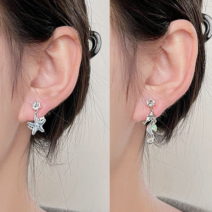 boucles d'oreilles géométriques vague en laiton argent mat (10 paires)