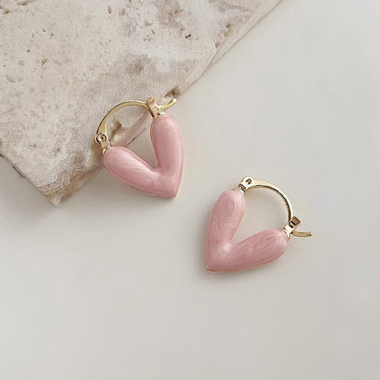 Boucles d'oreilles à tige de forme carrée, style rétro, deux couleurs d'émail (10 paires)