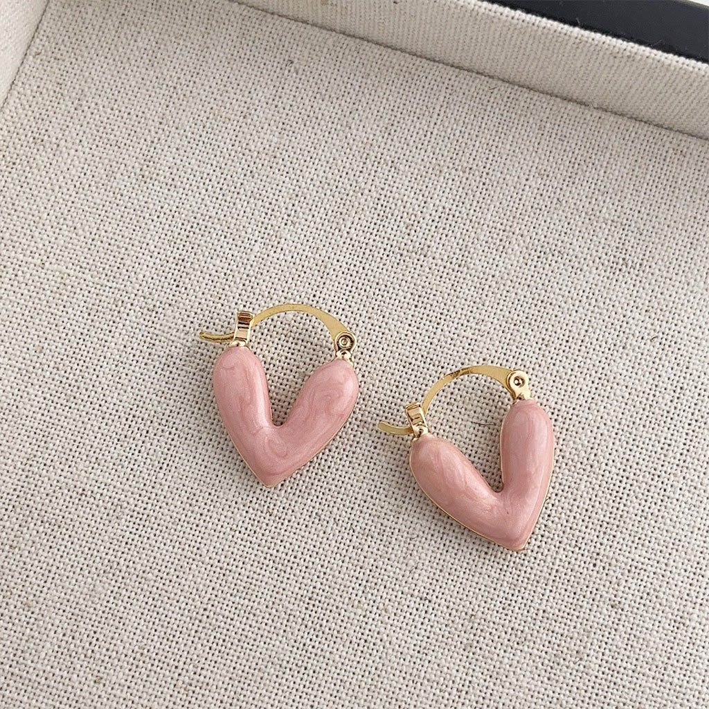 Boucles d'oreilles à tige de forme carrée, style rétro, deux couleurs d'émail (10 paires)