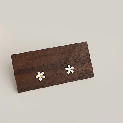 Wholesale cute mini enamel daisy flower stud earrings (5 pairs)