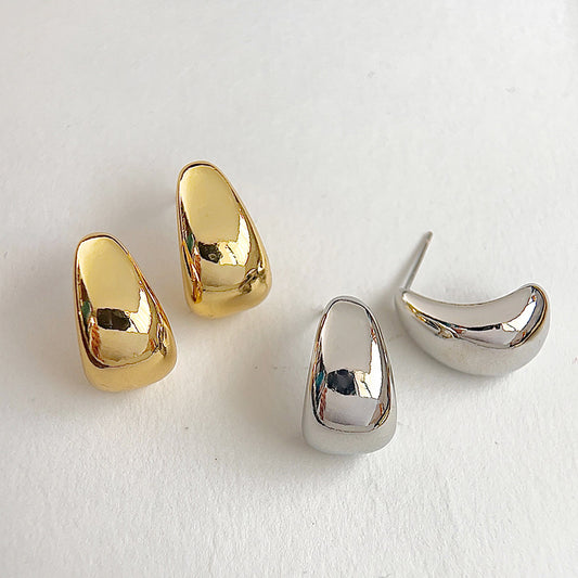 Chunky waterdrop shape stud earrings (5 pairs)