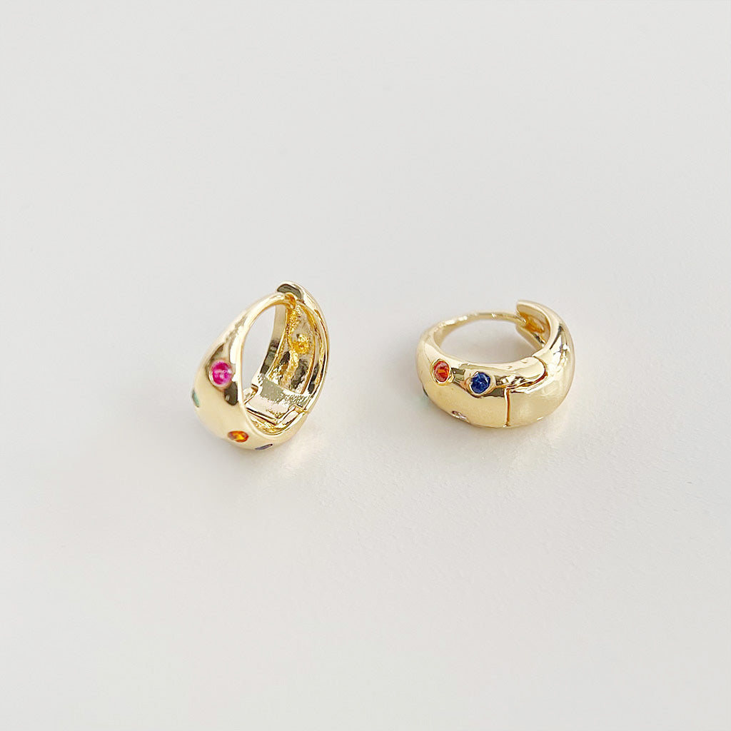 Boucles d'oreilles à tige de forme carrée, style rétro, deux couleurs d'émail (10 paires)