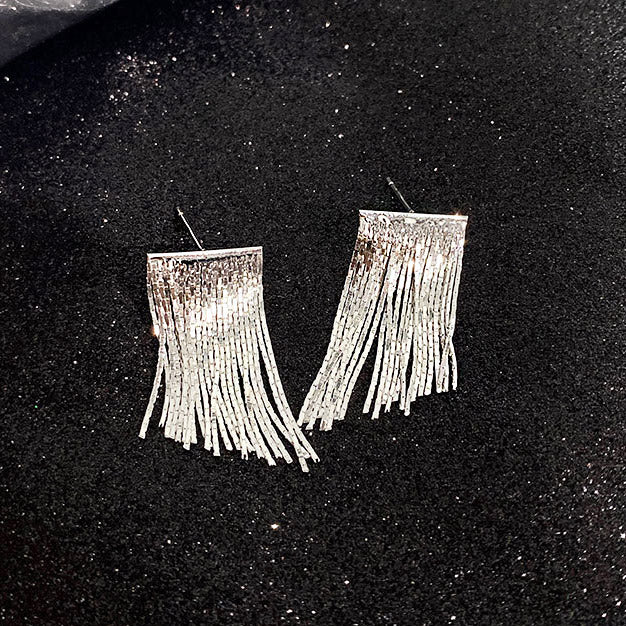 925 sterling silver shiny hanging statement tassel earrings (5 pairs)