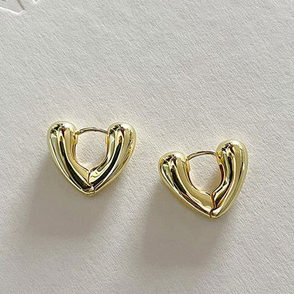 Pendientes aros en forma de V de plata de ley 925 (10 pares)