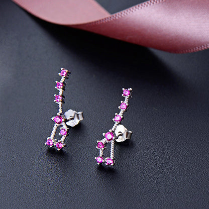 Boucles d'oreilles à tige en argent sterling 925, sept étoiles, pierre cz, grande ourse (10 paires)