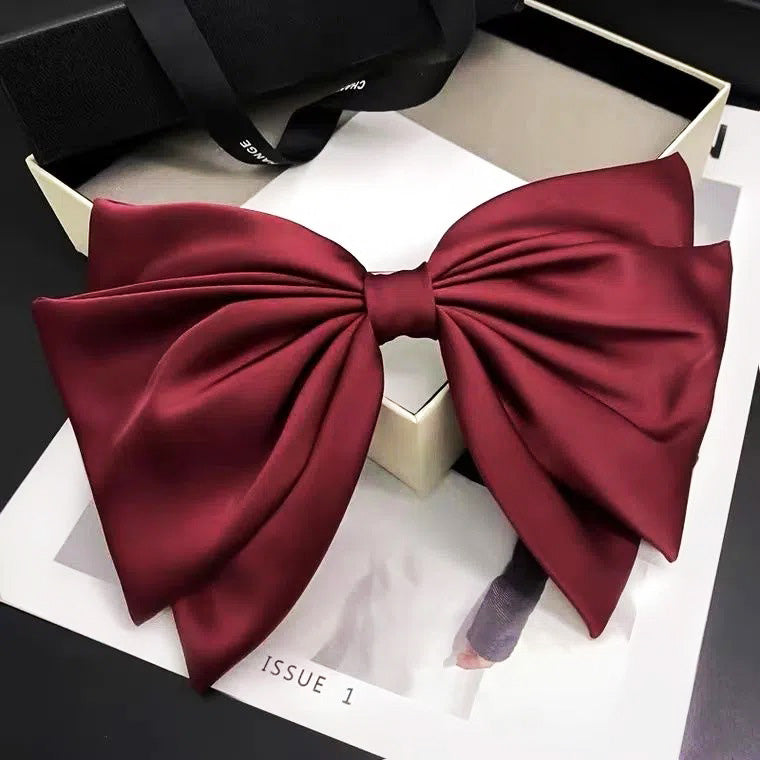 Wholesale big ribbon bow hair French clips (5 pcs)