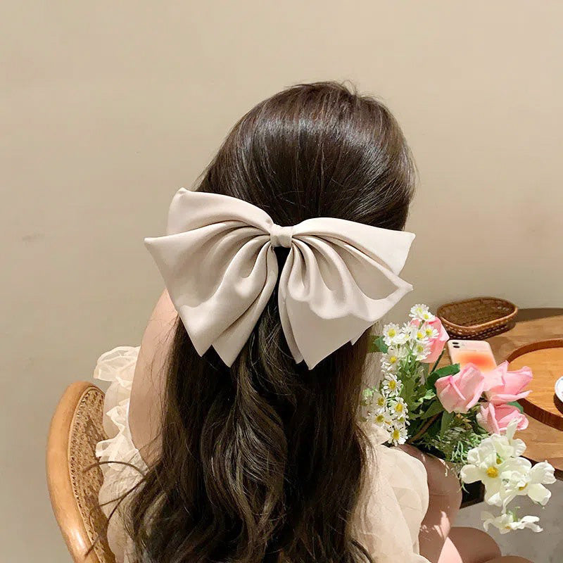 Wholesale big ribbon bow hair French clips (5 pcs)