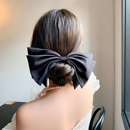 Wholesale big ribbon bow hair French clips (5 pcs)