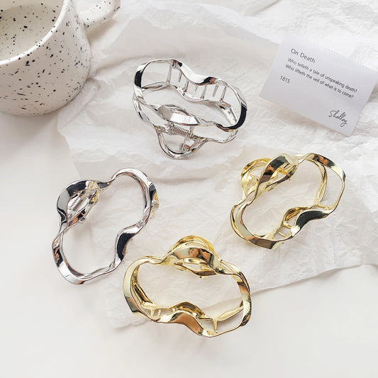 Metal alloy cloud shape wave claw hair clips (5 pcs)