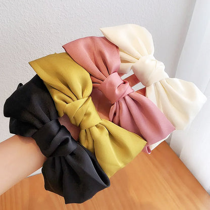 Vintage hair accessories big bowknot girls hairband headbands (5 pcs)