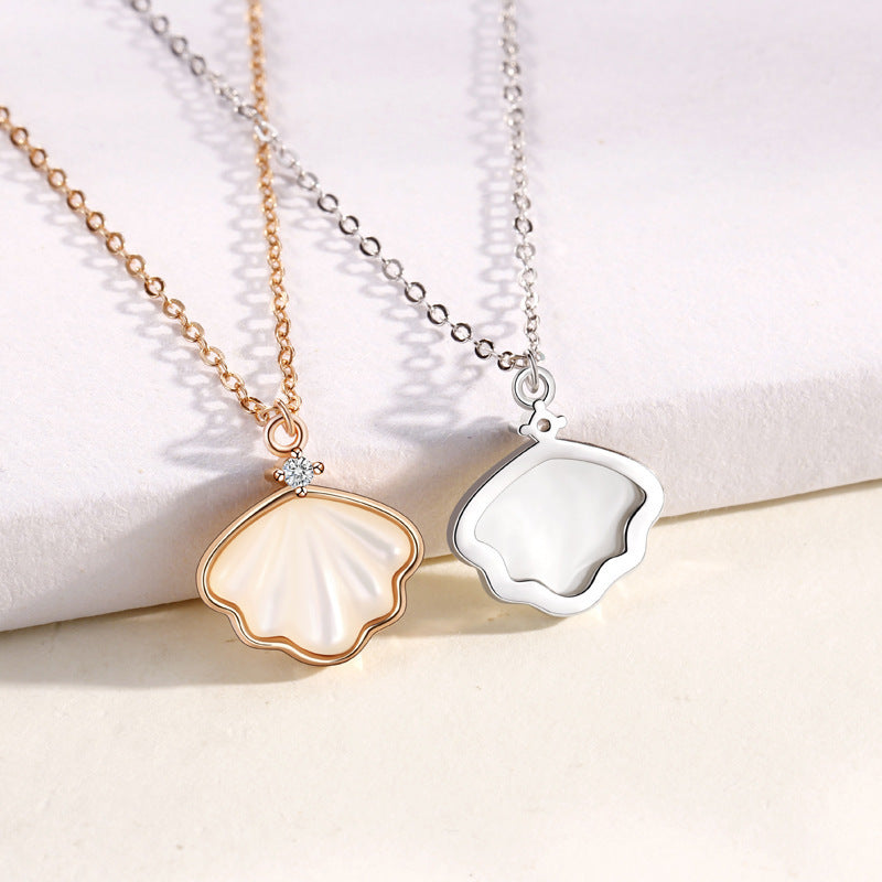 925 sterling silver sea shell pendant necklace Set of 5