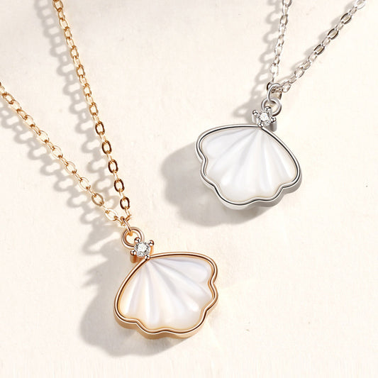 925 sterling silver sea shell pendant necklace Set of 5