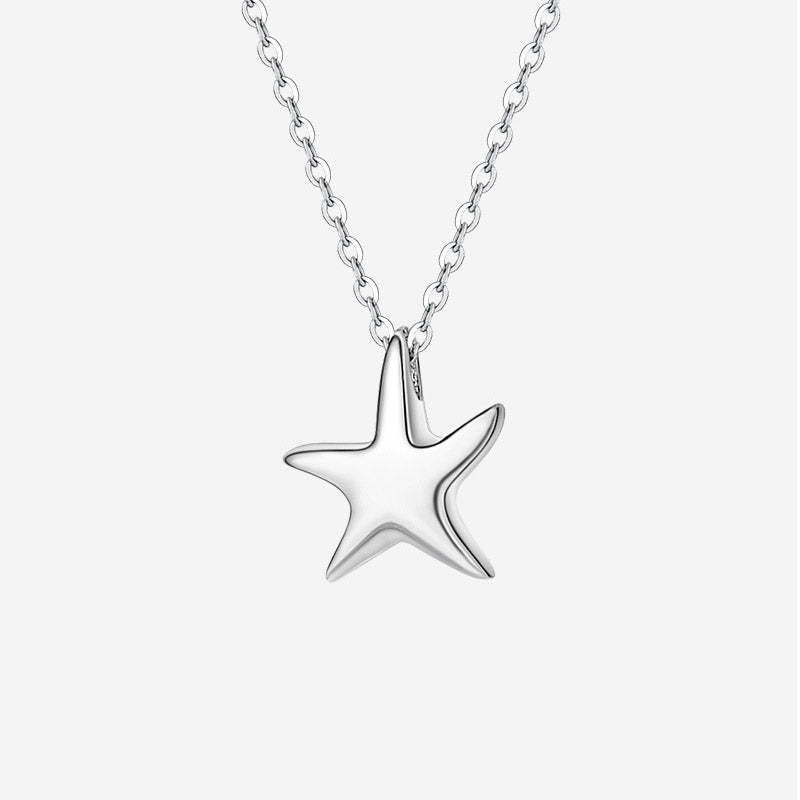 925 sterling silver sea beach tropical starfish pendant necklace set of 5