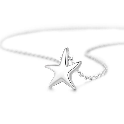 925 sterling silver sea beach tropical starfish pendant necklace set of 5