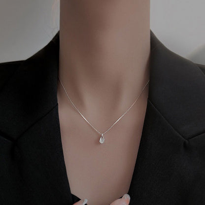 Collier avec pendentif en forme de larme en argent sterling 925 et zircone cubique, ensemble de 10