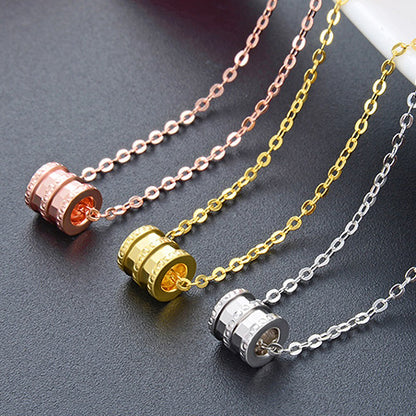 925 sterling silver daily lucky tube beads collarbone chain necklaces Set of 5