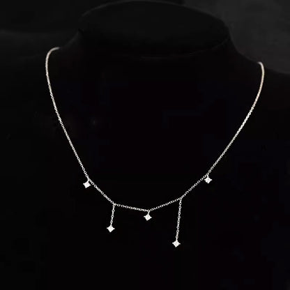 Wholesale 925 sterling silver zircon charms clavicle necklace Set of 5