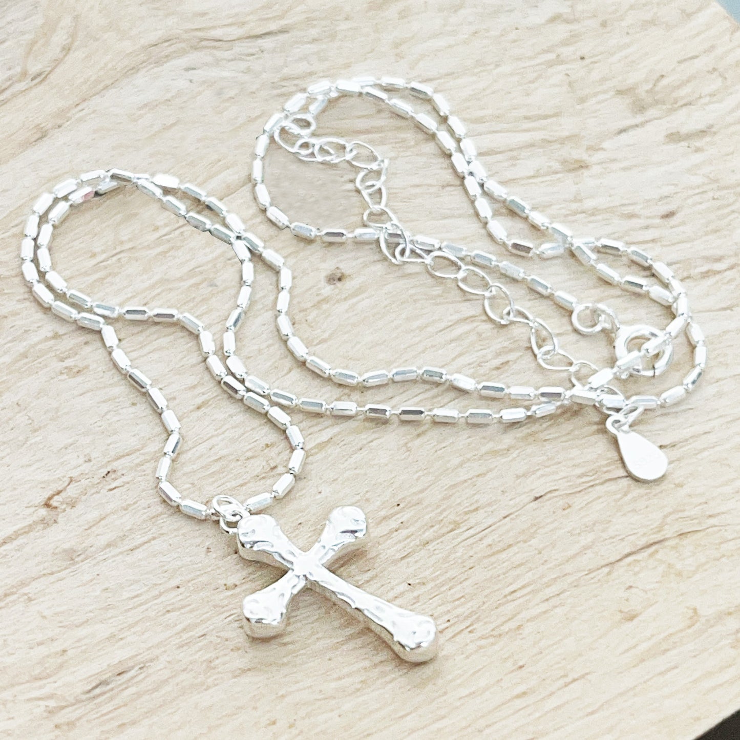 Wholesale 925 sterling silver 20mm cross pendant necklace set of 5