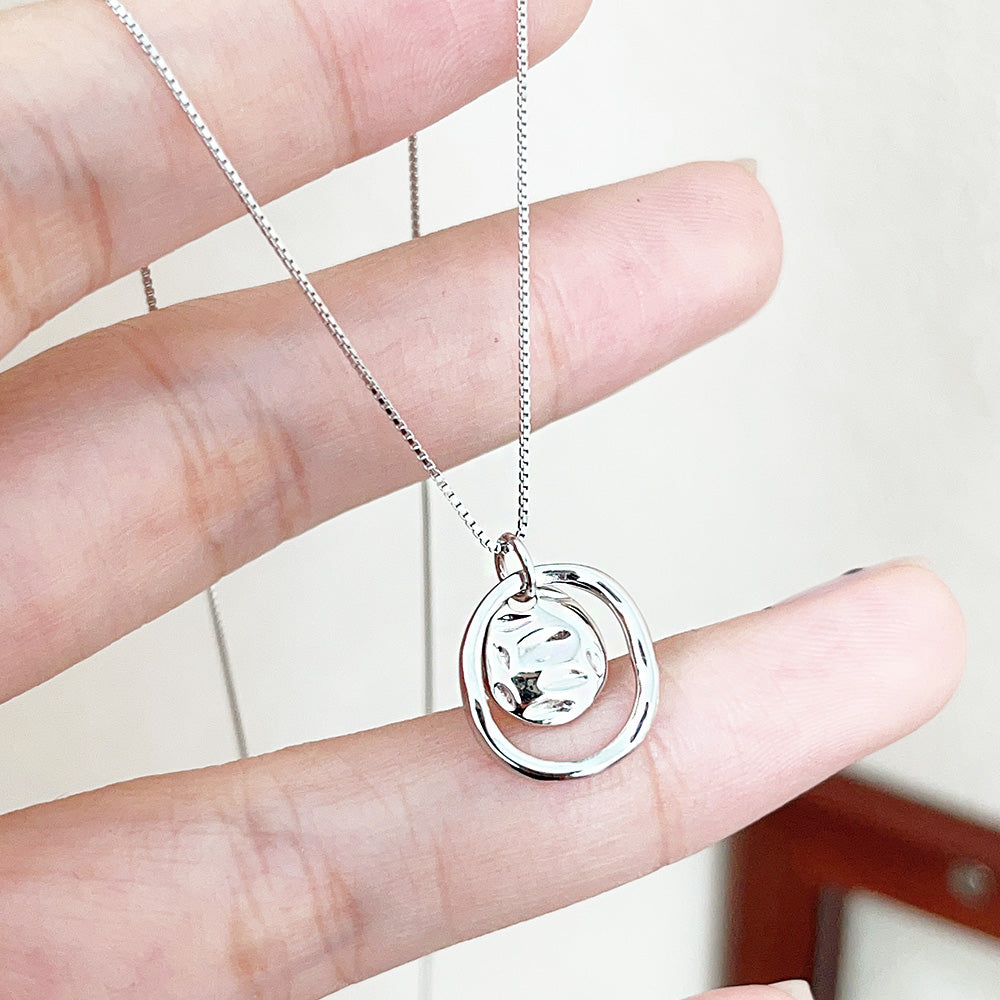 925 argent CZ or minimaliste Saturn planète pendentif collier ensemble de 10