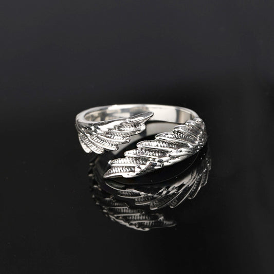 925 sterling silver unisex open wing ring Set of 10
