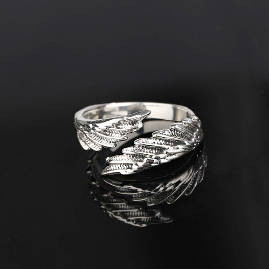 925 sterling silver unisex open wing ring Set of 5