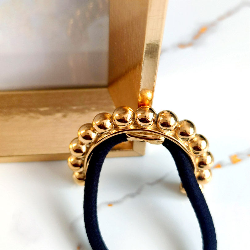 gold metal hair cuff ties