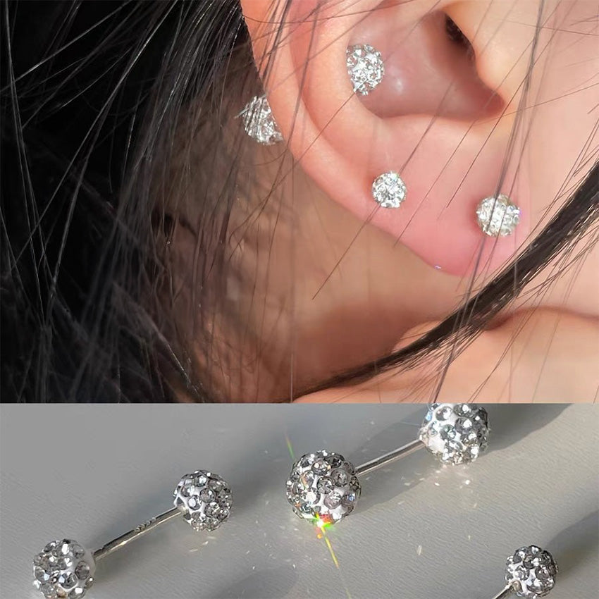 Lightweight and hypoallergenic 999 silver earrings with multidimensional shine, perfect gift for women