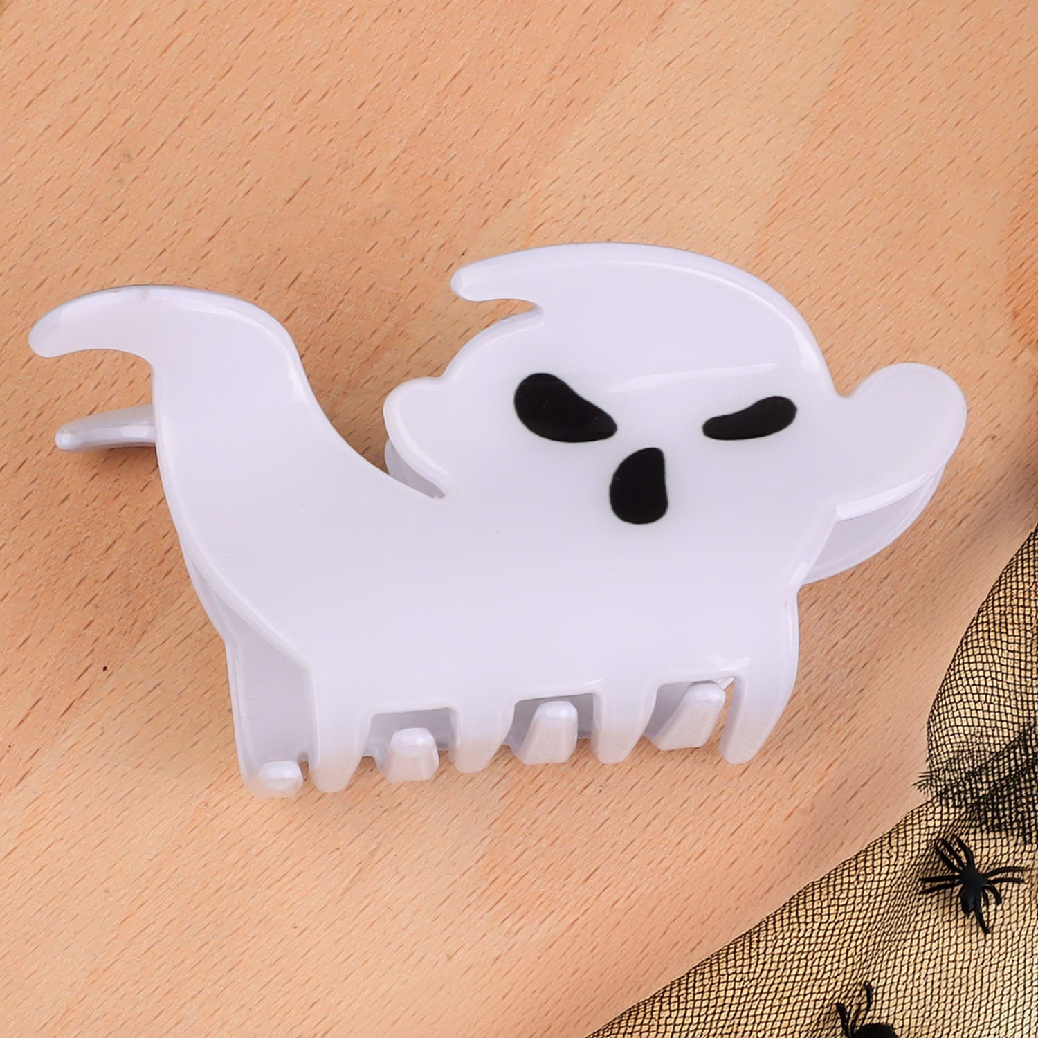 halloween hair claws ghost logo