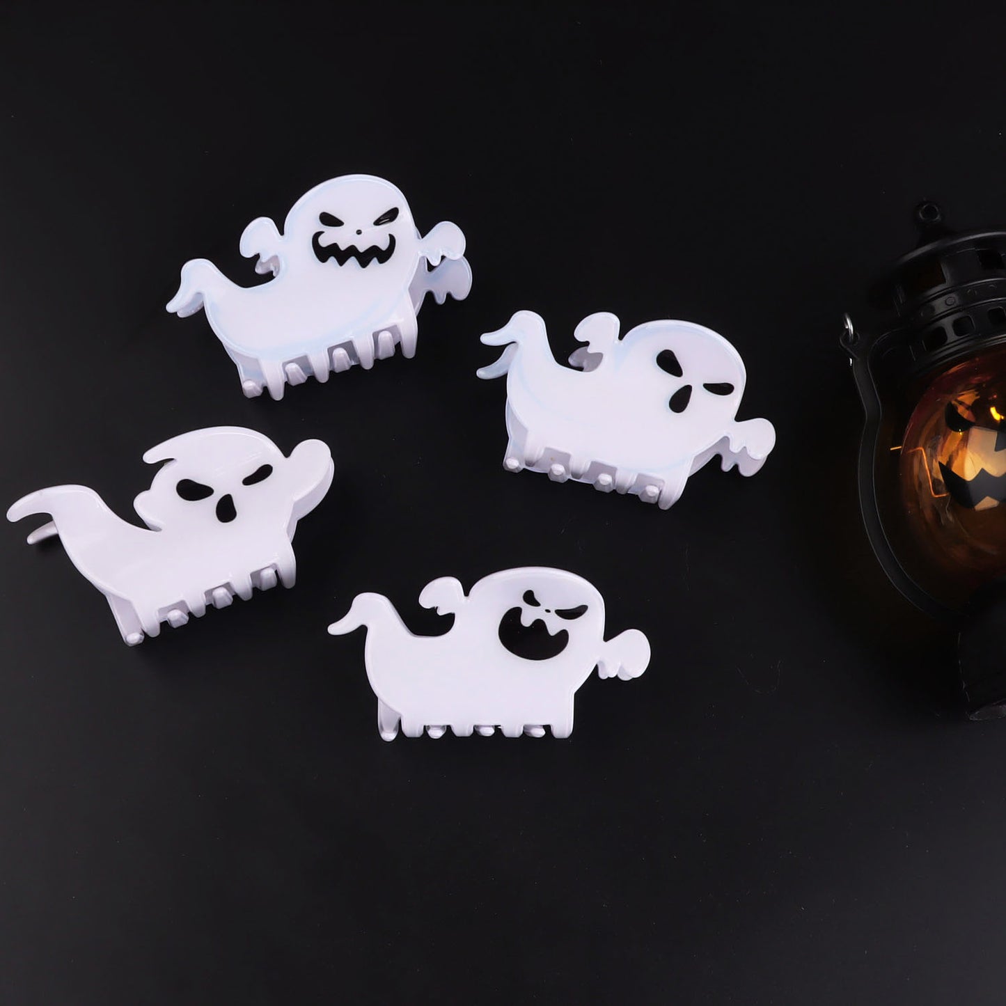 resin claw clip ghost design