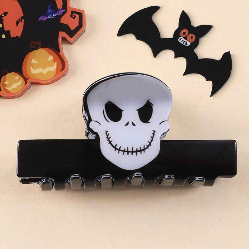 hair claw clip skull