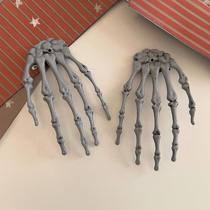 Skeleton Hands Hair Clips: Punk Skull Paw Claw Hairpins for Halloween - Zombie-Inspired Hair Accessories! (5 pcs)