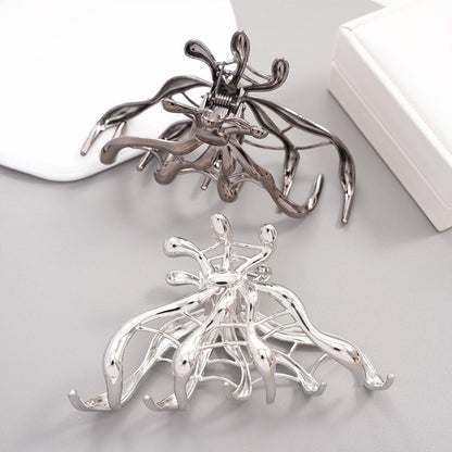 metal claw clip spiderweb halloween