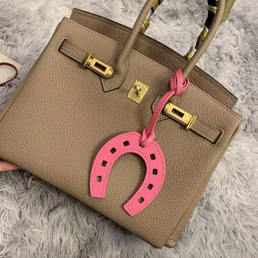 Leather Horseshoe Bag Charm Keychain (5 pcs)