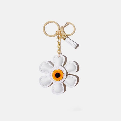 Sunflower Cute Cartoon PU Leather Keychain (5 pcs)