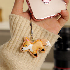 Hand-Carved Wooden Animal Keychain & Phone Charm (5 pcs)