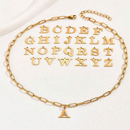 Trendy Minimalist English Letter Necklace Set of 5
