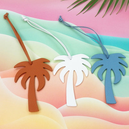 Creative Coconut Tree Leather Cord Keychain (5 pcs)